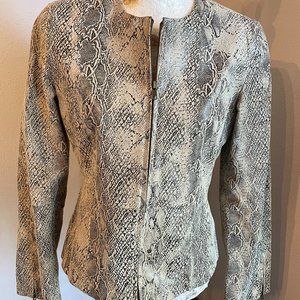 Snakeprint Leather Jacker